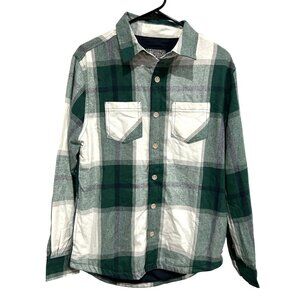Brooklyn Cloth Mfg NEW Plaid Flannel Shirt Shacket Green Sz Small